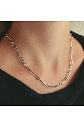 گردنبند استیل ( فولاد ) طوسی استیل ضد زنگ LAİKA - کد 901679669