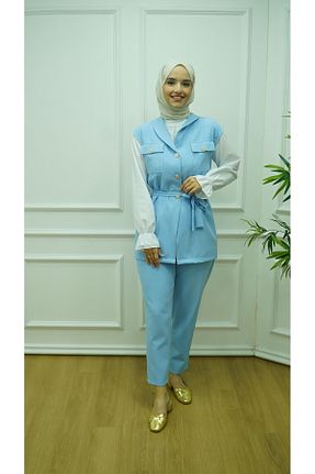 پیراهن حجاب آبی زنانه رگولار BEMS - کد 901690853