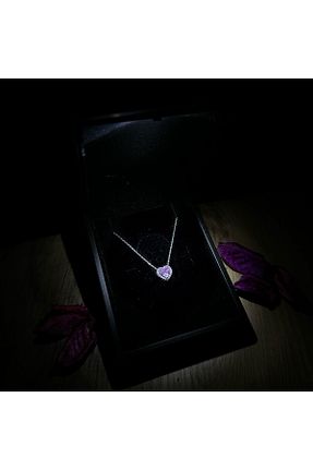 گردنبند نقره صورتی زنانه 925 عیار LOTUS JW - کد 790378696