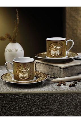 فنجان قهوه قهوه ای 2 نفره Luvilavant - کد 457995599