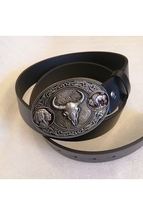 کمربند مشکی زنانه چرم خالص Butik Tülin - کد 901743289