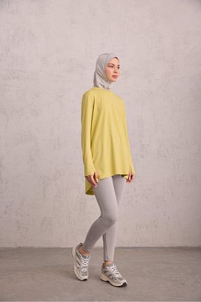 تونیک حجاب زرد زنانه پنبه ای Laina - کد 902914073