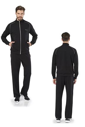 ست گرمکن مشکی مردانه پنبه ای Pierre Cardin - کد 901751737