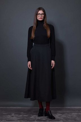 دامن حجاب مشکی زنانه کلوش Tailors Room - کد 901752309