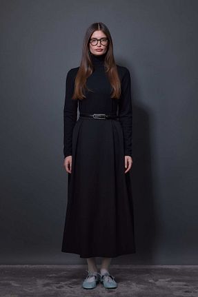 دامن حجاب مشکی زنانه بافتنی Tailors Room - کد 901752322