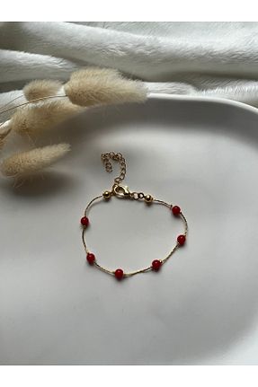 دستبند جواهر طلائی زنانه سنگ طبیعی Pel Design - کد 901760886
