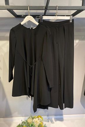 ست بالاتنه و پائین تنه مشکی زنانه بافتنی Beys - کد 901445830