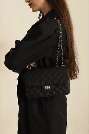 کیف دوشی مشکی زنانه چرم مصنوعی FHD BAGS - کد 901763110