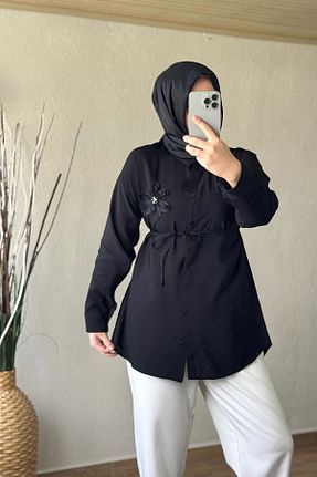 پیراهن حجاب مشکی زنانه Relaxed HİFADEN - کد 901772915