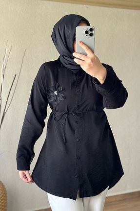 پیراهن حجاب مشکی زنانه Relaxed HİFADEN - کد 901772915