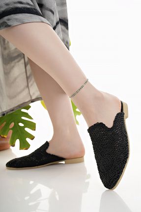دمپائی مشکی زنانه پارچه ای Modafırsat - کد 901775111