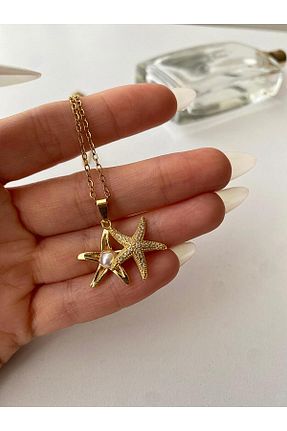 گردنبند استیل ( فولاد ) زرد زنانه استیل (فولاد) shop - کد 901782647