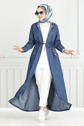 کلاه و ابایا سرمه ای زنانه پنبه ای ModaMerve - کد 901823943