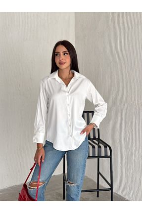 پیراهن سفید زنانه رگولار Coşkun GİYİM - کد 901829214