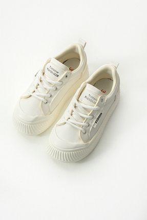 کفش اسنیکر سفید زنانه Gökçe Shoes - کد 901840226