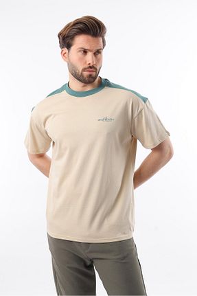 تیشرت بژ مردانه اسلیم فیت Madmext - کد 901821871