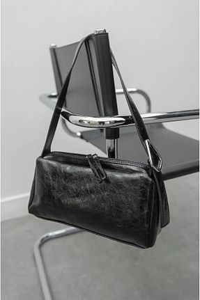 کیف دوشی مشکی زنانه چرم مصنوعی BAGS - کد 901866025