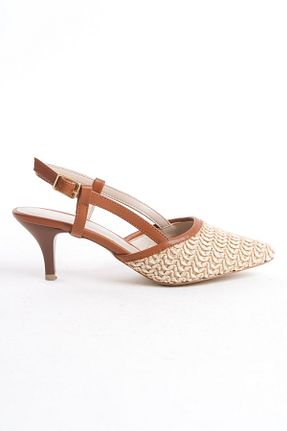 کفش پاشنه بلند کلاسیک بژ زنانه حصیر Shoesers - کد 899763577