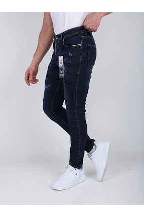 شلوار جین آبی مردانه پاچه تنگ ward jeans - کد 901846030