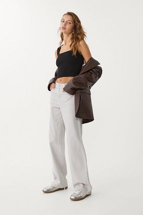 بلوز مشکی زنانه ساده Stradivarius - کد 901863296