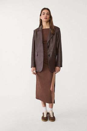 لباس قهوه ای زنانه بافتنی Stradivarius - کد 901881202