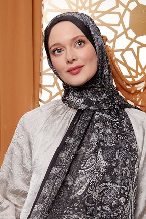 شال مشکی زنانه Poly Twill Levidor - کد 901882229