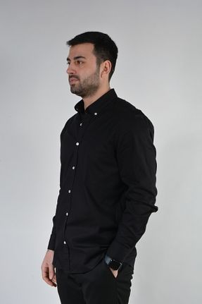 پیراهن مشکی مردانه اسلیم فیت Aşıkoğlu Formen - کد 901876315