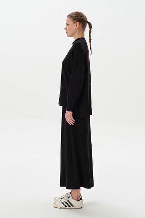 ست بالاتنه و پائین تنه مشکی زنانه بافت KADRİYE BAŞTÜRK - کد 901887305