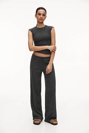شلوار طوسی زنانه پلی استر Pull & Bear - کد 901884696