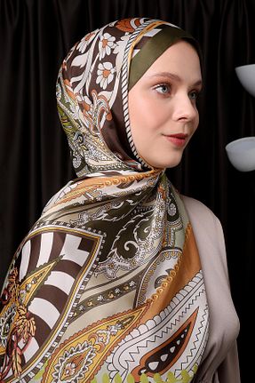 شال خاکی زنانه پلی استر Levidor - کد 901884003