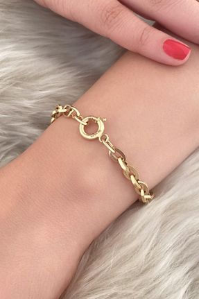 دستبند طلا زرد زنانه 14 عیار Fiyonk Kuyumculuk - کد 901878498