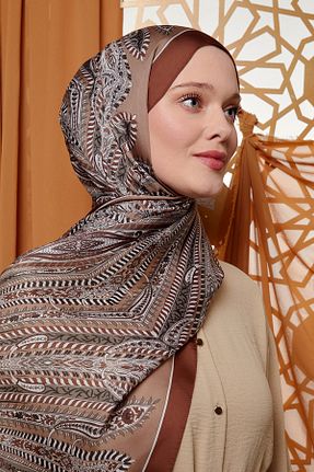 شال قهوه ای زنانه پلی استر Levidor - کد 901881766