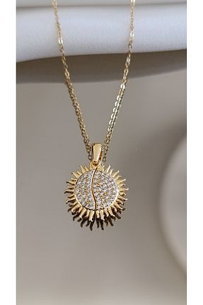 گردنبند استیل ( فولاد ) طلائی زنانه استیل (فولاد) SENAM TAKI - کد 892075107
