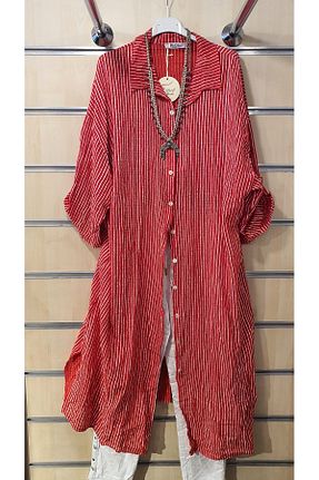 پیراهن قرمز زنانه رگولار Park Moda - کد 901880439