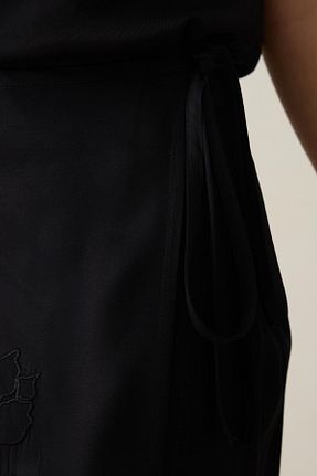 دامن مشکی زنانه ویسکون Setre - کد 896232915