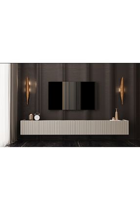 میز و پایه تلویزیون بژ MDF enwood - کد 903007295