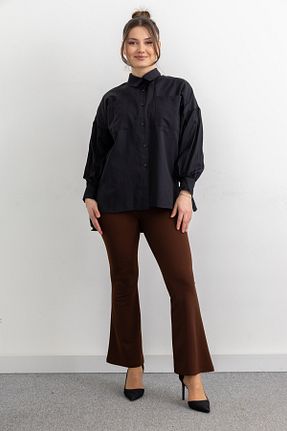 پیراهن مشکی زنانه اورسایز TUĞBA ERGÜL - کد 901893559