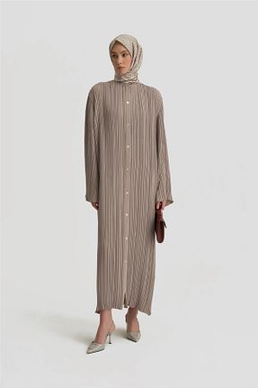 کلاه و ابایا طوسی زنانه پلی استر Armine - کد 901900389