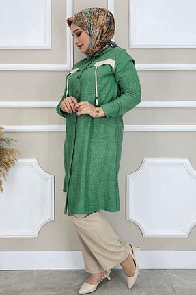 تونیک حجاب آبی زنانه پنبه ای PYS - کد 901900226