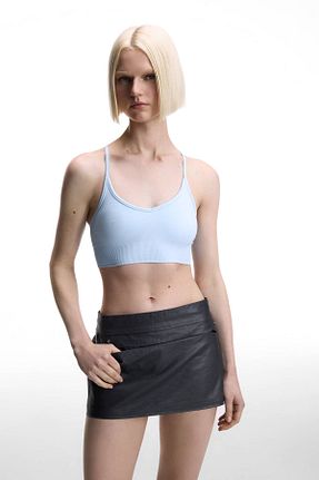 تیشرت آبی زنانه Fitted Pull & Bear - کد 903343557