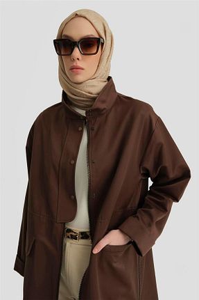 کلاه و ابایا قهوه ای زنانه بافتنی Armine - کد 901905403