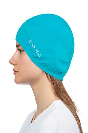 کلاه شنا فیروزه ای زنانه iCool Head - کد 904217796