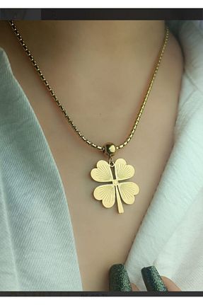 گردنبند جواهر زرد زنانه Eldora - کد 897778043