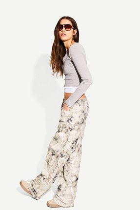 شلوار جین سبز زنانه رگولار Bershka - کد 897253019