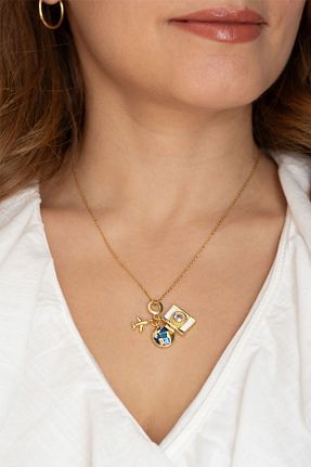 گردنبند استیل ( فولاد ) رنگی زنانه استیل (فولاد) Vitastyle - کد 887371214
