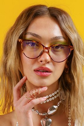 عینک محافظ نور آبی نارنجی زنانه مات Corney Design - کد 376176812
