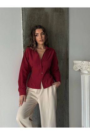 پیراهن زرشکی زنانه رگولار AÈC PRIVÈ - کد 894670452