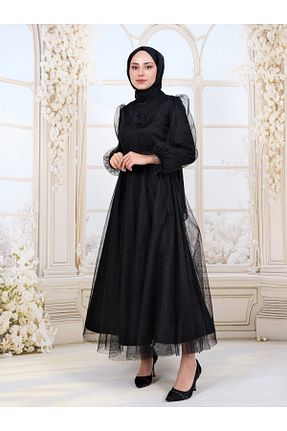 لباس مجلسی حجاب مشکی زنانه یقه ایستاده Modamorfo - کد 903069930