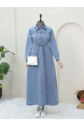 لباس حجاب آبی زنانه رگولار Modamorfo - کد 901929771