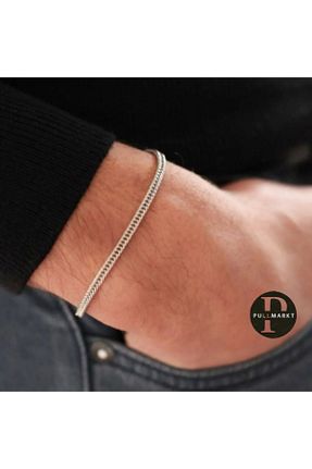 دستبند استیل (فولاد) طوسی زنانه استیل (فولاد) pullmarkt - کد 881799223